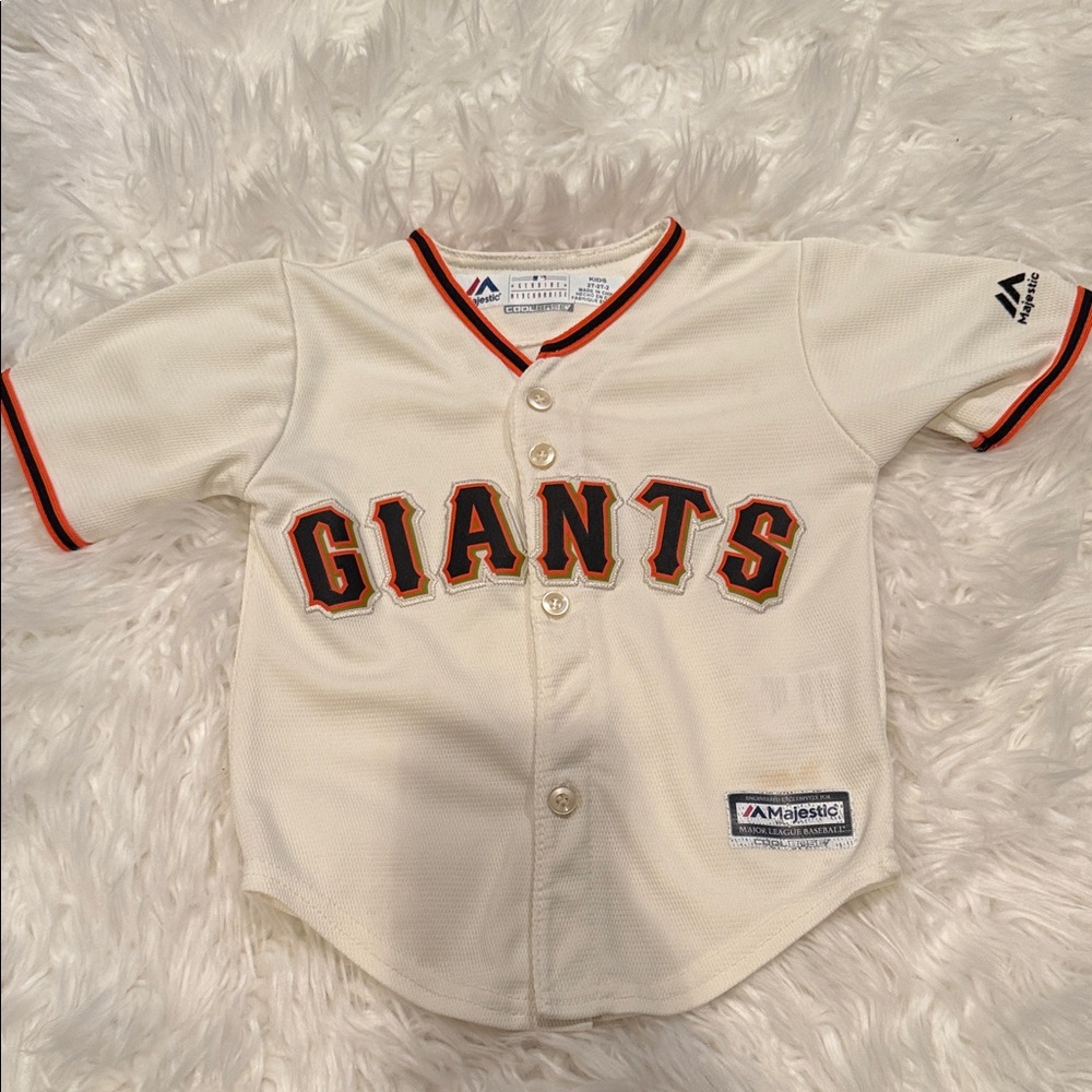 Majestic Kids Cream Giants Jersey